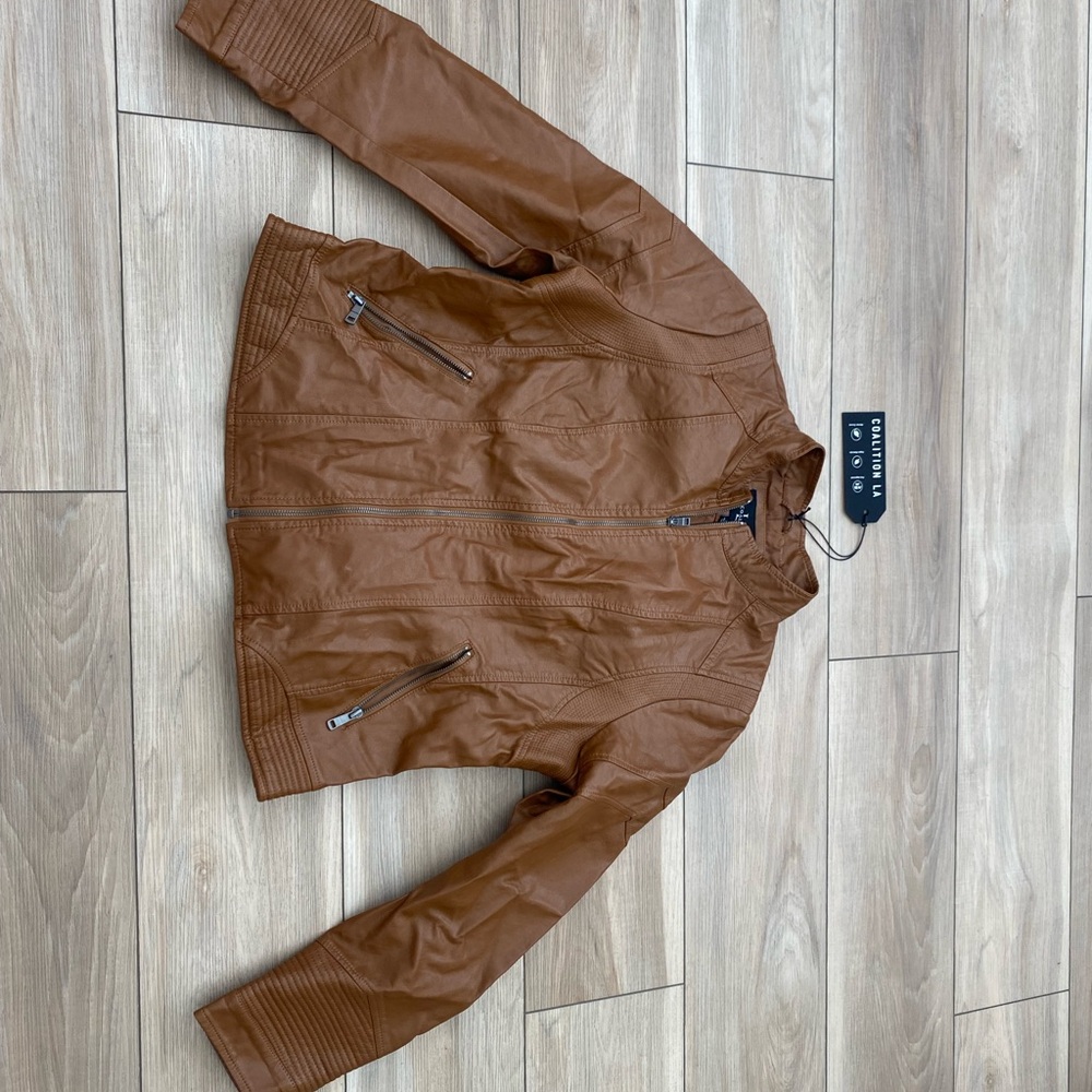 Chic Brown Leather Jacket